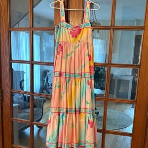 Hunter Bell Pink and Green Floral Maxi Dress